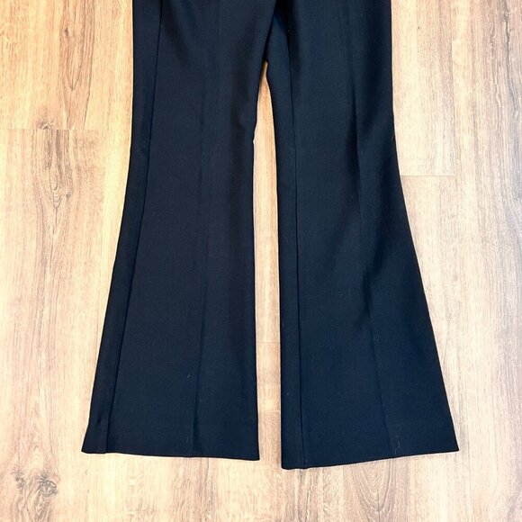 Express Retro Look Black 70’s Sailor High-Waisted Gold Button Flare Dress Pant 6 - Picture 4 of 11